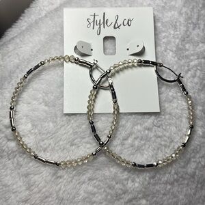 Large hoop earrings